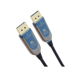 PremiumCord 8K Optický DisplayPort 1.4 přípojný kabel M/M, zlacené konekt. 25m