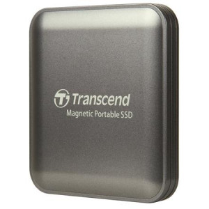 Transcend ESD420C 2TB, USB 20Gbps Type C, Externí odolný SSD disk (3D NAND flash), 2000MB/R, 2000MB/W, Magsafe, šedý