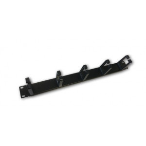 DATACOM 19" vyvazovací panel 1U 5x plast.úchytka (3x6cm) černý