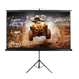 AVELI projekční plátno stativ, 204x115cm (16:9) 92", černý tubus