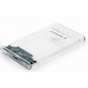 GEMBIRD EE2-U3S9-6 Box pro HDD/SSD 2,5" SATA – USB 3.0, 9,5 mm, průhledný plast