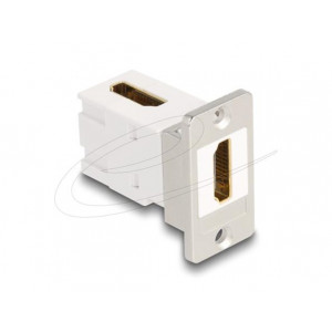 Delock Modul Keystone k montáži na panel, ze zásuvky HDMI na zásuvku, pravoúhlý, 90°, 8K 60 Hz, kuželový