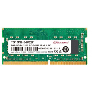 Transcend paměť 8GB SODIMM DDR4 3200 1Rx8 (1Gx8)x8 CL22 1.2V