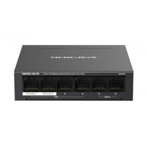 Mercusys MS106P 6portový stolní switch 10/100 Mb/s se 4 porty PoE+