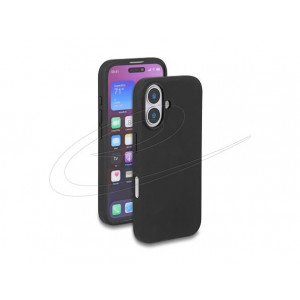Delock Ochranné pouzdro na iPhone 16 vyrobené z na dotek hebkého silikonu, černé