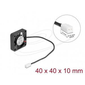 Delock Axiální ventilátor: 5 V DC, 40 x 40 x 10 mm, černý