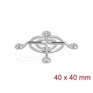 Delock Mřížka ventilátoru, 40 x 40 mm, stříbrná