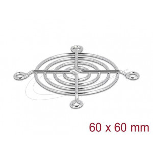Delock Mřížka ventilátoru, 60 x 60 mm, stříbrná