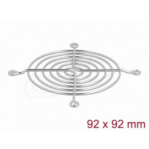 Delock Mřížka ventilátoru, 92 x 92 mm, stříbrná