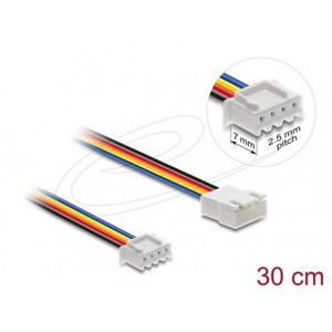 Delock Prodlužovací kabel ventilátoru PWM ze zástrčky na zásuvku, 4 pinový, 30 cm