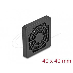 Delock Rošt ventilátoru s protiprachovým filtrem, rozměr 40 x 40 mm, černý