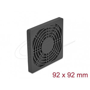 Delock Rošt ventilátoru s protiprachovým filtrem, rozměr 92 x 92 mm, černý