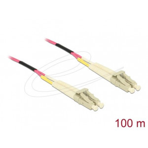 Delock Optický kabel LC Duplex na LC Duplex, multimód, OM4, 100 m