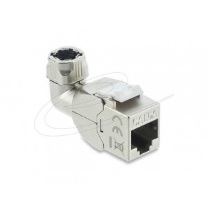Delock Modul Keystone ze zásuvky RJ45 na LSA, Cat.6A, beznástrojový, 90°, pravoúhlý, stíněný