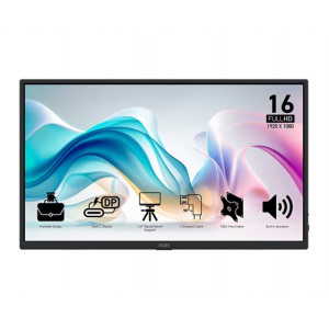 MSI přenosný ultra tenký monitor PRO MP165 E6, 15,6" IPS/1920 x 1080 FHD/60Hz/4ms/2xUSB-C/HDMI/černá