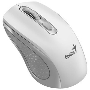 Genius NX-8025S Myš, bezdrátová, optická, 1200DPI, 4 tlačítka, tichá, Copilot, 2,4GHz, bílo-šedá
