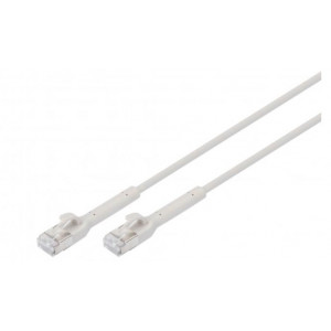 Digitus CAT 6A F-FTP Ohebný propojovací kabel, Cu, TPE-LSZH AWG 32/7, délka 1 m, šedá