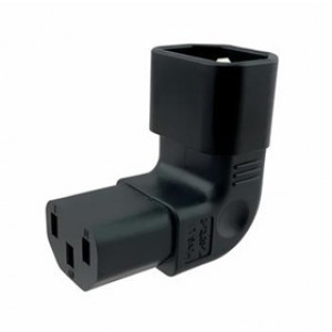 Premium Cord Adaptér vertikálně úhlový IEC C13 female na IEC C14 male, napětí 230V, max.proud 10A