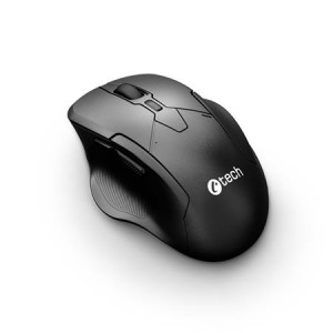 C-TECH myš WLM-17 Dual mode, bezdrátová, BT5.0 + 2,4GHz, 1600DPI, 6 tlačítek, USB nano receiver, černá
