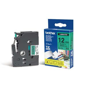 Brother - TZe-731, zelená / černá - 1ks (12mm, lamin.)