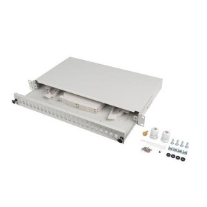 LANBERG 19" RACKOVÝ 1U OPTICKÝ PATCH PANEL 24XSC SIMPLEX/24XLC DUPLEX ČERNÝ + PŘÍSLUŠENSTVÍ