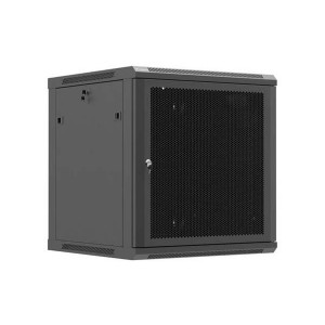 LANBERG NÁSTĚNNÁ INSTALAČNÍ SKŘÍŇ 19" 12U 600X600 ČERNÉ PERFOROVANÉ DVEŘE (PLOCHÉ BALENÍ)