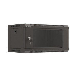 LANBERG RACKOVÁ SKŘÍŇ 19" NÁSTĚNNÁ 4U/540X350 (FLAT PACK) S PROSKLENÝMI DVEŘMI ČERNÁ
