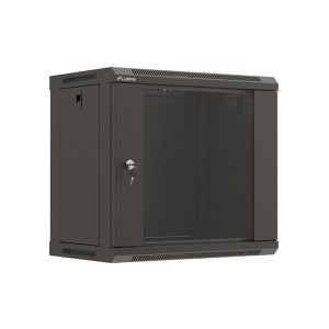 LANBERG 19" RACKOVÁ SKŘÍŇ PRO MONTÁŽ NA STĚNU 9U/540X350 (FLAT PACK) S PROSKLENÝMI DVEŘMI ČERNÁ