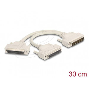 Delock Adaptér z 50 pin zástrčkového konektoru Y-Cable Splitter D-Sub na 2 x 50 pin zásuvky D-Sub, se šrouby,30 cm