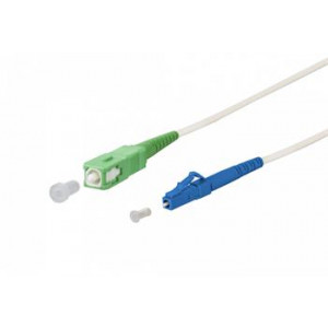 OPTIX SC/APC-LC/UPC patchcord arm. bílý 9/125 25m 3mm B3 LSZH simplex