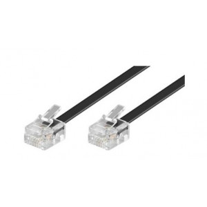 PremiumCord Kabel PremiumCord kabel telefonní rovný 6P4C plug - 6P4C plug 10m - černý