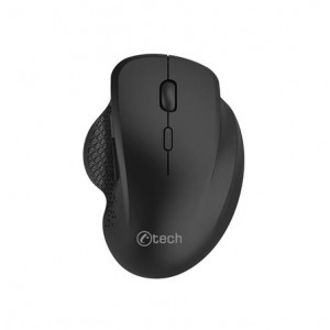 C-TECH myš WLM-14BK Dual mode, bezdrátová, ergo, BT5.0 + 2,4GHz, 1600DPI, 6 tlačítek, USB nano receiver, černá