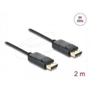 Delock Koaxiální kabel DisplayPort 8K 60 Hz s pleteným opláštěním 2 m
