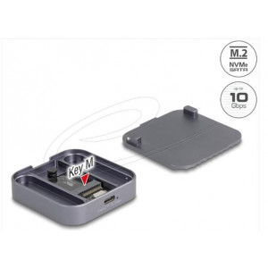 Delock Magnetický kryt USB Type-C™, 10 Gbps, 1 x SSD M.2 NVMe nebo SATA