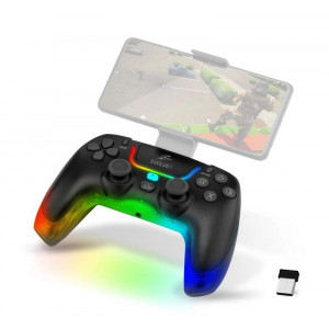 EVOLVEO Ptero2, bezdrátový & drátový gamepad pro PC, PS3/4/5, iOS, Android, Switch, černý