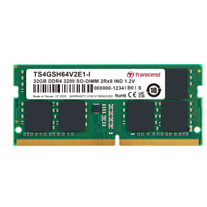 Transcend paměť 32GB Industrial DDR4 3200 SO-DIMM 2Rx8 IND 2Gx8 CL22 1.2V SEC-1z-M