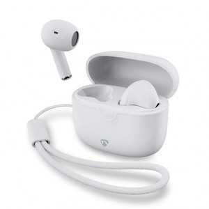 Nedis HPBT2400WT - Bezdrátová Sluchátka | Bluetooth | Až 16 hodin | Ovládání dotykem | Nabíjecí pouzdro | mikrofon