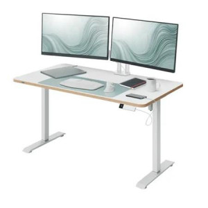 LEITZ Výškově nastavitelný elektrický ergonomický stůl Leitz Ergo bílý 120x70 cm (deska 67710001, base 67720001)