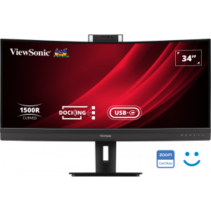 Viewsonic VG3457CV 34" zakřivený VA/3440x1440@100Hz/5ms/350cd/2xHDMI/DP/USB/USB-C/RJ45/Webcam/Repro/HAS/VESA