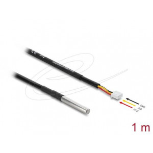 Delock Kabel teplotního senzoru s 3 pinové zásuvce pinové hlavy konektoru DS18B20, 1 m