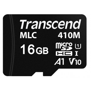 Transcend 16GB microSDHC410M UHS-I U1 (Class 10) A1 V10 MLC průmyslová paměťová karta (bez adaptéru)