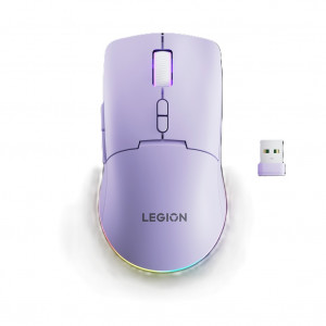 Lenovo Legion M220 Wireless RGB Gaming Mouse - herní myš s RGB podsvícením , třemi režimy připojení, ve světle  fialové