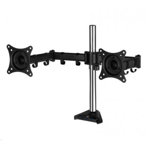 ARCTIC stolní držák Z2 Pro (Gen3) pro 2x LCD do 34", nosnost 2x15kg, 4x USB HUB, černý
