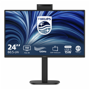 Philips LCD 24B2N3200JH 23,8" IPS/1920x1080@120Hz/4ms/300cd/VGA/HDMI/DP/4xUSB/Webcam/Repro/Pivot/HAS/VESA