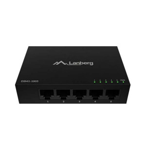 LANBERG SWITCH DSM1-1005 5X 1GB/S UNMANAGED GIGABIT ETHERNET DESKTOP 12V (KOVOVÝ KRYT)