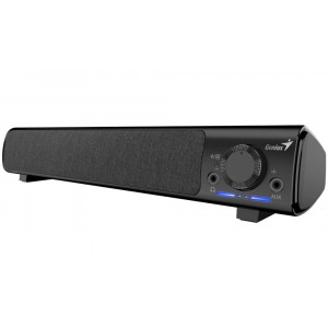 Genius 220BT, Reproduktor, soundbar, 4W RMS, Bluetooth, USB/USB-C, AUX (3,5mm jack), sluchátkový výstup, černý