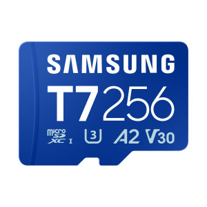 Samsung T7/Micro SDXC/256GB/UHS-I U3 / Class 10/Modrá + Adaptér