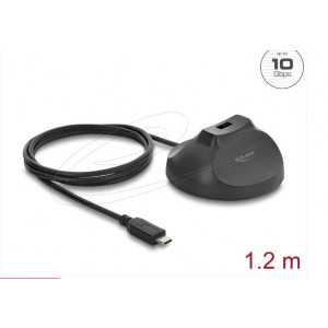 Delock Magnetická základna ze zásuvky USB Typ-A na zástrčku USB Type-C™, s dokovacím kabelem 10 Gbps, délky 1,2 m