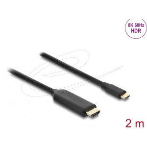 Delock Kabel USB Type-C™ na HDMI (DP Alt Mód) 8K 60 Hz s funkcí HDR 2 m černá