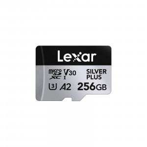 Lexar 256GB H-P Silver Plus microSDXC s adp C10 A2